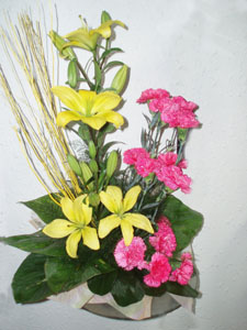 Arrangement of Lily and Carnation