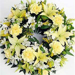 Mixed Exotic Flowers Wreath