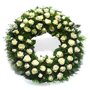 White Roses Wreath
