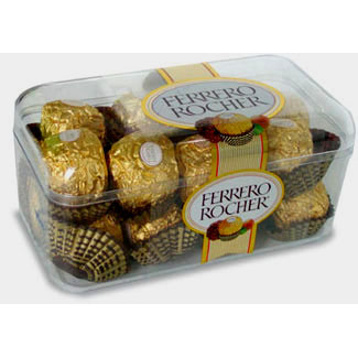 Box of 16 Pcs Ferrero Rocher.